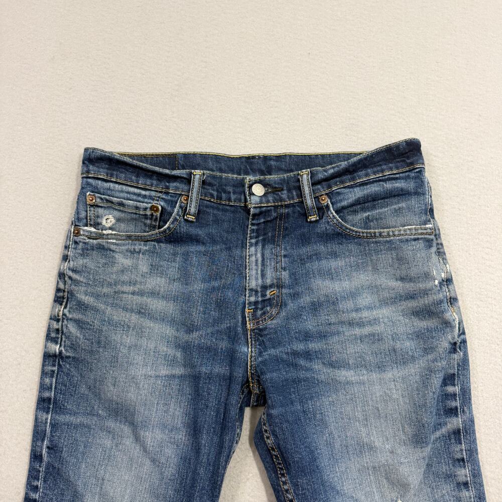Levis 511 Slim Fit Jean Shorts Men's 33 Blue 10" Inseam Blue Denim Jorts Faded - Picture 2 of 12